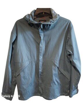 Merrell Mens Hooded Jacket With Covered Zipper & Adjustable Hood Closure - Blue